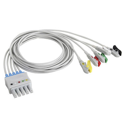 Siemens Drager ECG Leadwires 5956359 MP03414 Set 5 Lead Grabber Clip Ke Konektor 5 Pin Ganda