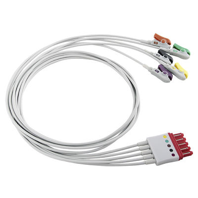 P-Hilips M1978A M1976A 989803125881 EKG LEADWIRES 5 KABEL PREAD KABU KAP KLIP IEC MP 40 Intellivue M1167A HeartStart MRX