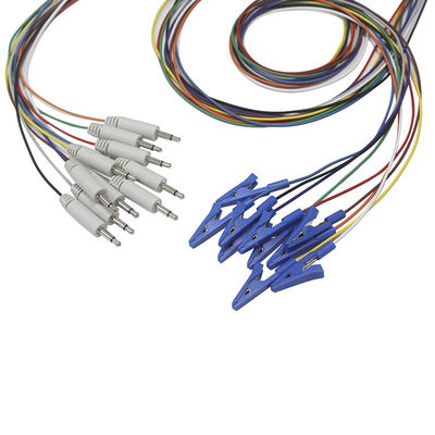 3.5 Elektroda Tutup EEG Grabber Steker Mono Elektroda Kabel Timbal EEG EMS EMG Berlapis Emas