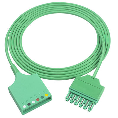 Kabel Adaptor Bagasi EKG Sie-me-ns Draeger MS16256 6Lead Kabel Ekstensi EKG Drager Konektor Pin Tunggal