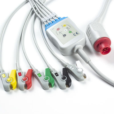 Bionet BM3 / 5 Kabel ECG Dan Leadwires 5 Lead IEC Clip 8Pin Connector ECG Cable