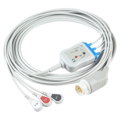 Kabel EKG P-hilips 8Pin dan Kabel Utama Kabel EKG Jepret 3Lead M1735A