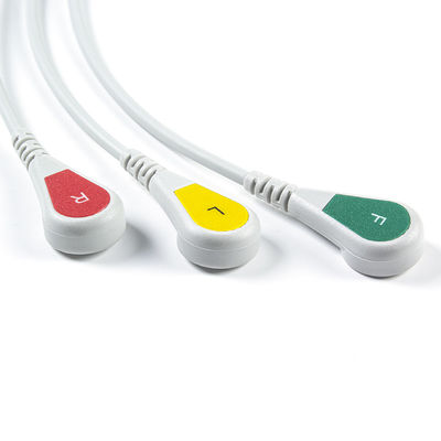 GE Marquette 2021141-002 2001292-001 Kabel ECG dan Leadwires 3 Lead IEC snap Konektor 11pin Kabel ECG