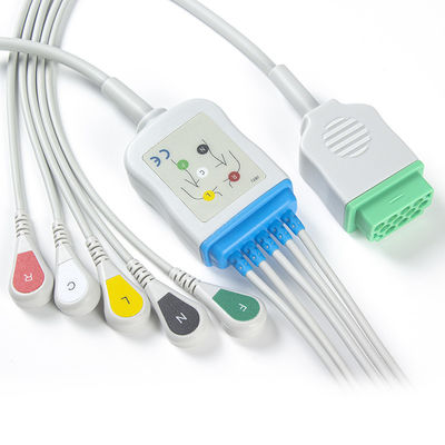 GE Marquette CBM-05NA-10AS-0001 Kabel ECG dan Leadwires 5 Lead IEC snap Konektor 11pin Kabel ECG