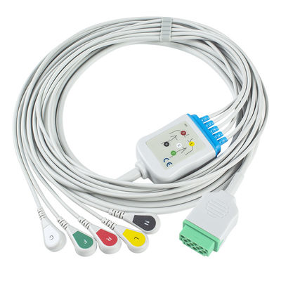 GE Marquette CBM-05NA-10AS-0001 Kabel ECG dan Leadwires 5 Lead IEC snap Konektor 11pin Kabel ECG
