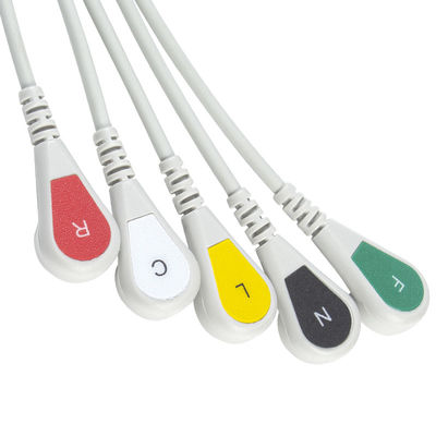 Mindray Datascope 040-000963-00 EA6252B Kabel EKG dan kabel utama Konektor 12pin Kabel EKG 5 Lead IEC snap
