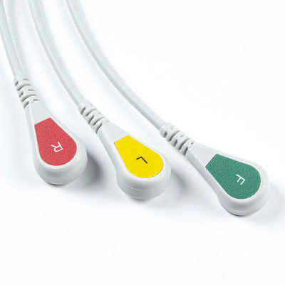 Nihon Kohden Kabel ECG dan Leadwires CB-72353P Konektor 11pin OEC-6102A Kabel ECG 3 Lead IEC snap