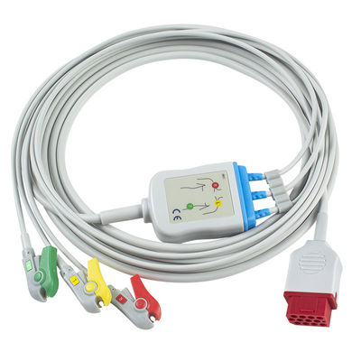 Bionet BM3 BM5 Kabel EKG Baru Dan Kabel Utama Konektor 12 Pin Kabel EKG 3 Timbal Klip Grabber IEC