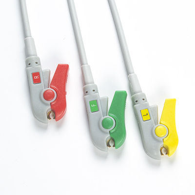 Bionet BM3 BM5 Kabel EKG Baru Dan Kabel Utama Konektor 12 Pin Kabel EKG 3 Timbal Klip Grabber IEC
