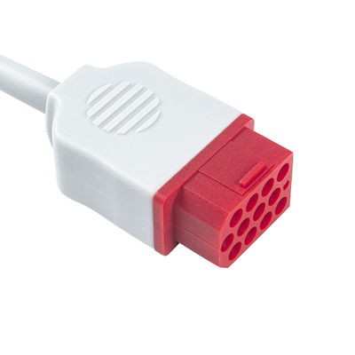 Bionet Model Baru BM3 BM5 Kabel ECG dan Leadwires Snap ECG Cable 3 Lead IEC 12 pin Connector