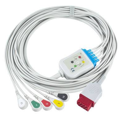 Bionet Baru BM3 BM5 BM7 5 Memimpin Kabel EKG dan Memimpin Kabel EKG Snap IEC 12 pin