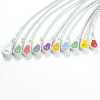 Bagian EKG Banana To Snap ECG Adapter Pigtail Adapters 9281-002-50 4mm Konektor Elektroda EKG