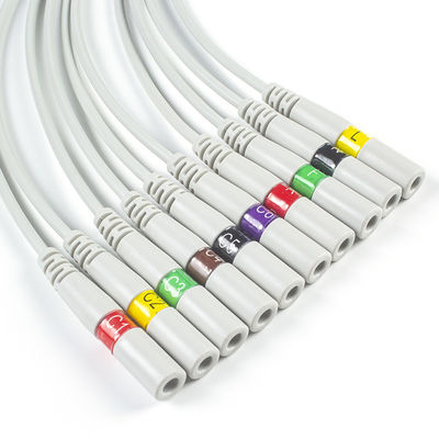 Bagian EKG 3.00MM IEC Konektor Elektroda EKG Konektor EKG Jarum Pisang Untuk Snap Pigtail