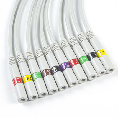 Bagian EKG 3.00MM IEC Konektor Elektroda EKG Konektor EKG Jarum Pisang Untuk Snap Pigtail