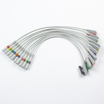 Bagian EKG Pigtail Adapters 989803101701 40498E 4.00MM ECG Snap To Banana Plug Adapter