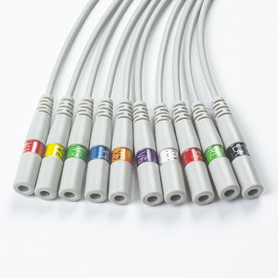 Bagian EKG Pigtail Adapters 989803101701 40498E 4.00MM ECG Snap To Banana Plug Adapter