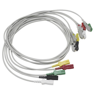 LL ECG Leadwires 5 Lead Snap Grabber Type Dual Pin AAMI 6PIN Bionet Datex Siemens GE-Hellige Kontron
