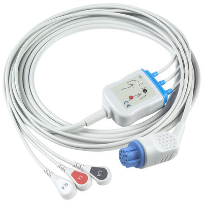 Untuk Datex Ohmeda Kompatibel langsung-Connect ECG Kabel dan leadwires 3Lead AHA Snap