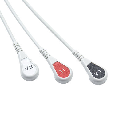 Untuk Welch Allyn Kompatibel Aha Iec ECG Kabel 008-0880-00 3 Lead Aha Snap