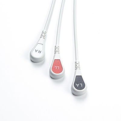 Untuk Welch Allyn Kompatibel Aha Iec ECG Kabel 008-0880-00 3 Lead Aha Snap