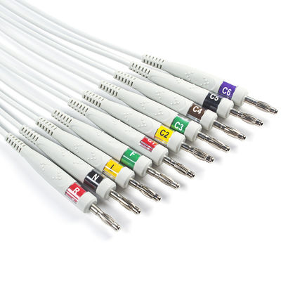 Mortara 60-00180-01 60-00181-01 Kabel EKG Q-Stress Dan Leadwires 12 Pin IEC Banana 4.0