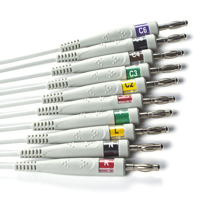 Mortara 60-00180-01 60-00181-01 Kabel EKG Q-Stress Dan Leadwires 12 Pin IEC Banana 4.0