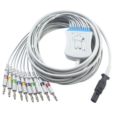 Mortara 60-00180-01 60-00181-01 Kabel EKG Q-Stress Dan Leadwires 12 Pin IEC Banana 4.0