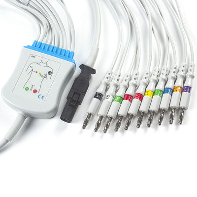Mortara 60-00180-01 60-00181-01 Kabel EKG Q-Stress Dan Leadwires 12 Pin IEC Banana 4.0