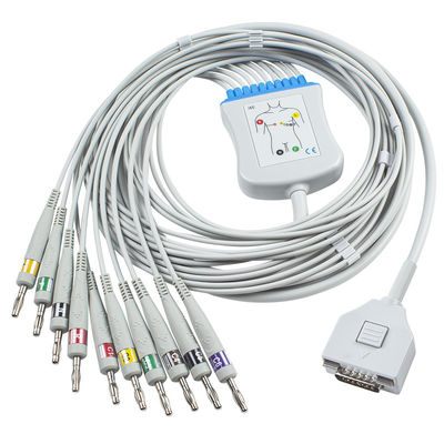 Fukuda ME Kabel EKG KP-500 KP-500D Cardisuny EKG Kabel Monitor Pasien 10 Memimpin Kabel Konektor IEC Banana 4.0