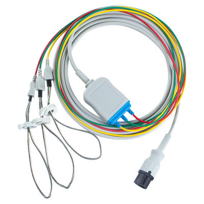 AAMI Kabel ECG Hewan Veterinary dan Leadwires 6pin Connector ECG Kabel 3 Led Leggings