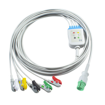 Promed PM-12 PM-12C PM-12D Kabel EKG dan Leadwires 14pin Konektor EKG Kabel 3 Lead IEC snap