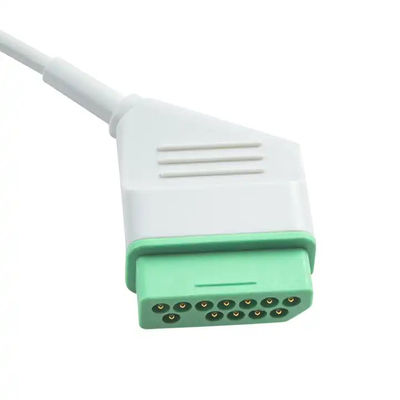 Nihon Kohden satu bagian kabel EKG 12pin 6 lead kabel EKG