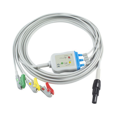 Welch allyn Propaq LT Kabel EKG dan Leadwires Kabel pasien 3 Lead ECG Leadwire 008-0879-00 IEC Snap