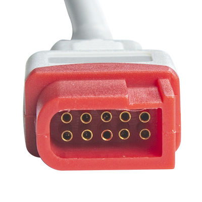 Spacelabs persegi panjang 10Pin Ke Bulat 6Pin IBP Adapter Kabel IBP Ekstensi Kabel 0,3 Meter
