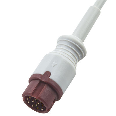 Kabel Adaptor IBP Ganda P-Hilips dengan Konektor 12-Pin, Panjang 0,3 Meter, dan Bahan TPU untuk Penggunaan Medis