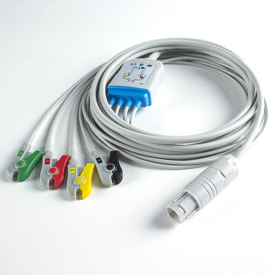 Kompatibel untuk Primedic ECG Kabel Primedic Defibrillator 4Lead EKG IEC Grabber