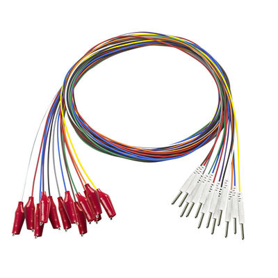 EEG Din 2.0 Plug to Grabber EEG Kabel Elektrode Cap Kabel dengan Shell Luar Lembut