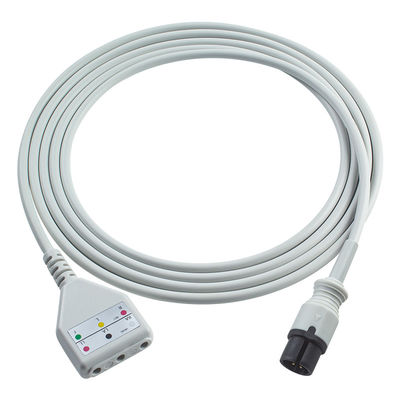 AAMI 6Pin ECG kabel batang gaya Edan Din 3lead Kabel 1.30M