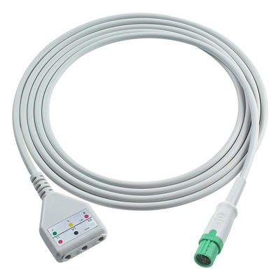 Drager ECG batang kabel Dinstyle 3lead Leadwires Kabel 1.30M
