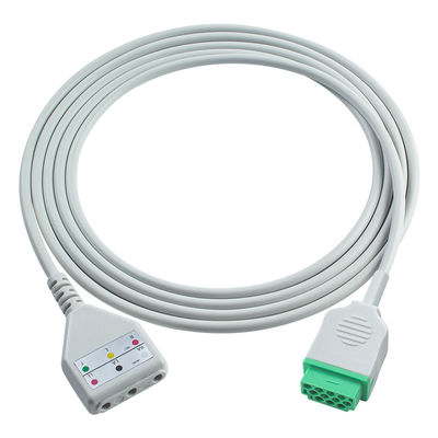GE ECG Trunk Kabel Din Gaya 3 Lead Leadwires Kabel 1.30M