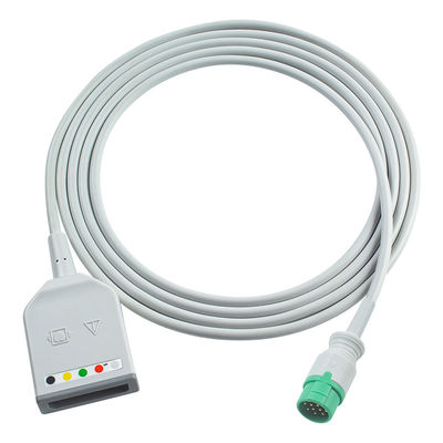 Fukuda Denshi 12Pin 5Lead ECG Trunk Adapter Kabel Dynascope DS-7100 ECG Ekstensi Kabel Euro Style