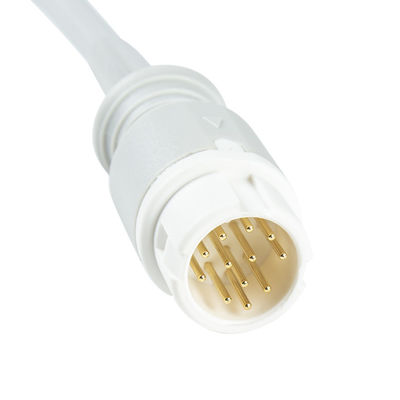 PH 12Pin ECG Kabel Trunk Phil-ips Din Gaya 3 lead Kabel 1.30M