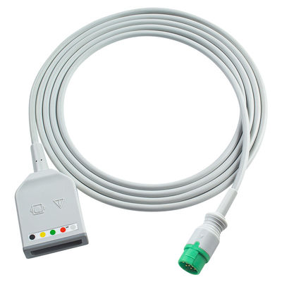 Biolight 12pin ECG Trunk Adapter Kabel ECG Kabel M7000 M8000A M8500 M9500 Kabel Ekstensi ECG