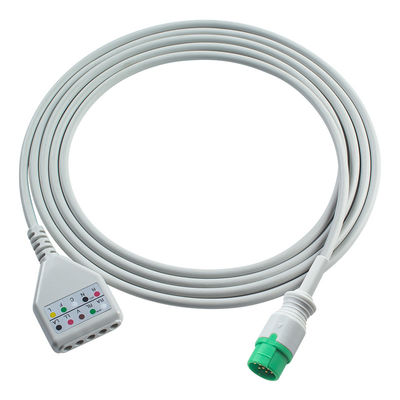 Biolight 12pin ECG Trunk Adapter Kabel ECG Kabel Din Style M7000 M8000A M8500 M9500 Kabel Ekstensi ECG