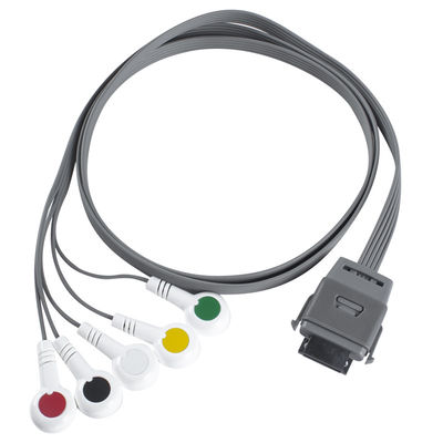 TPU Edan 5Lead ECG Holter Kabel IEC Snap Shelf Life 24 bulan untuk Biomedis Instrumen