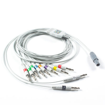 Kompatibel untuk kabel EKG Welch Allyn AHA Banana untuk PCR 100 Resting ECG, SE-PRO-600 Cardioperfect Pro Recorder