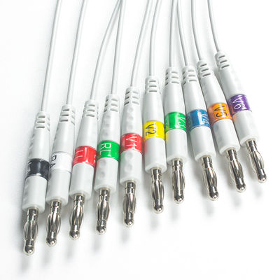 Kompatibel untuk kabel EKG Welch Allyn AHA Banana untuk PCR 100 Resting ECG, SE-PRO-600 Cardioperfect Pro Recorder