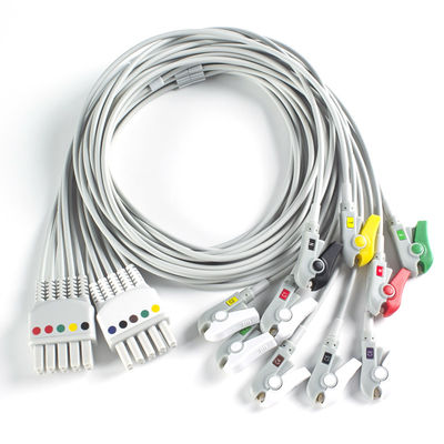 Kompatibel Mindray BeneHeart D6 Defibrillator 10Lead EKG Leadwires IEC Grabber