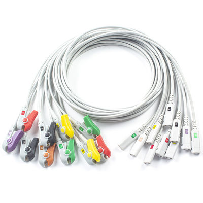 Koned EKG Lead Kompatibel dengan bebas lateks 10Lead EKG Diagnostic Kabel IEC Grabber