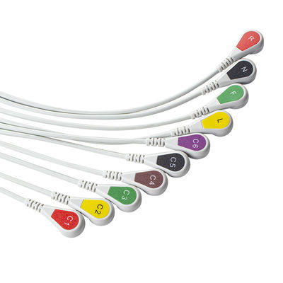 Kompatibel P-Hilips Trim 10Lead ECG Kabel IEC Snap untuk PageWriter Trim I, PageWriter Trim II